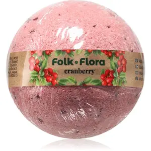Folk & Flora Cranberry bomba do kúpeľa 130 g