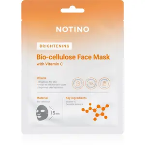 Notino Brightening Bio-Cellulose Face Mask with Vitamin C rozjasňujúca plátienková maska 25 g