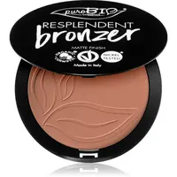 puroBIO Cosmetics Resplendent bronzer s matným efektom odtieň 03 Beige Brown 9 g