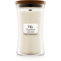 Woodwick Island Coconut vonná sviečka s dreveným knotom 609.5 g