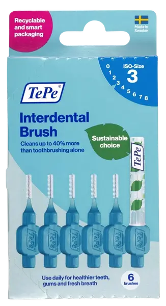 TEPE medzizubná kefka Original 0,6 mm modrá 6 ks