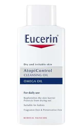 EUCERIN AtopiControl sprchový olej suchá začervenaná pokožka 400 ml