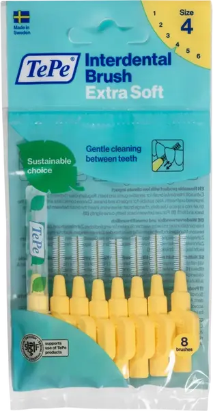 TEPE medzizubné kefky Extra Soft žltá 0,7 mm 8 ks