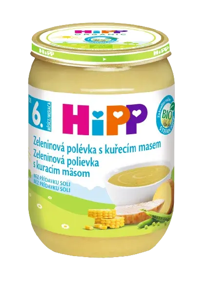 HIPP BIO Zeleninová polievka s kuracím mäsom 190 g