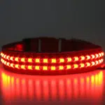 Reedog luminous USB svíticí obojek pro malé, střední a velké psy - červená - M