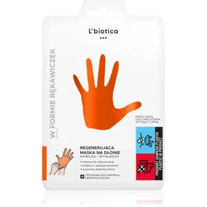 L’biotica Masks regeneračná maska na ruky vo forme rukavíc 26 g