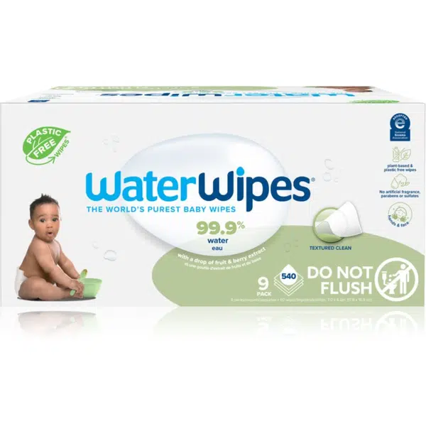 WaterWipes Baby Wipes Sopaberry 9 Pack detské jemné vlhčené obrúsky 9x60 ks