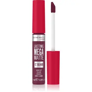 Rimmel Lasting Mega Matte ľahký tekutý matný rúž 16h odtieň Rock Me Purple 7,4 ml