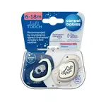 CANPOL BABIES Sleepy Koala Set symetrických silikónových cumlíkov Light touch 6-18m modrý 2 ks