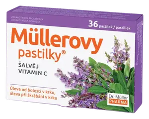 DR.MULLER Mullerové pastilky so šalviou a vitaminom C 36 ks