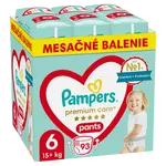 PAMPERS Premium Care Plienkové Nohavičky, veľkosť 6, 15kg+ 93 ks