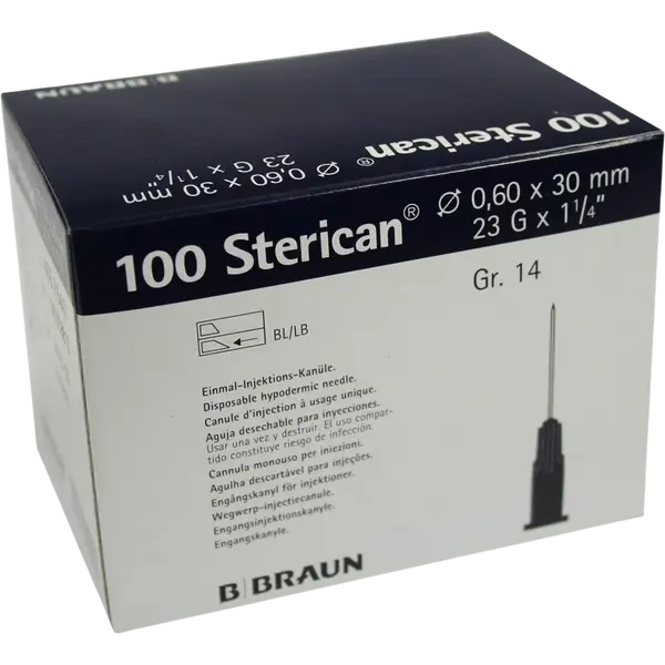 B.BRAUN BB Sterican injekčná ihla jednorázová modrá 0,6x30mm, ks 100 ks