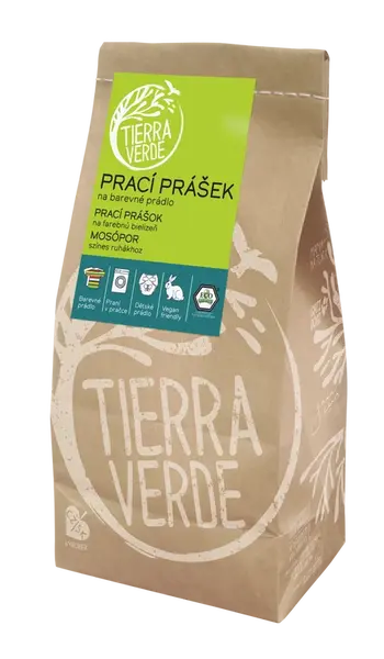 TIERRA VERDE Prací prášok z mydlových orechov na farebnú bielizeň 850 g