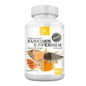ALLNATURE Kurkumin s piperinem bylinný extrakt 60 kapsúl