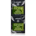 Apivita Express Beauty Exfoliating Face Scrub Olive intenzívny čistiaci peeling na tvár 2 x 8 ml