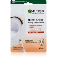 Garnier Textil Masks Nutri Bomb vyživujúca plátienková maska pre rozjasnenie pleti 28 g