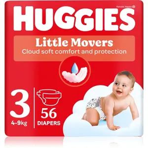 Huggies Little Movers Ultra Comfort jednorazové plienky Jumbo 4 - 9 kg 56 kg