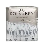 KOLORKY DELUXE VELVET Bodky veľ. L (8-13 kg)  19 ks