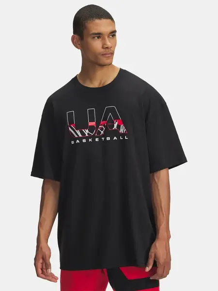 Men's T-shirt Under Armour UA M HWT Hoops Branded SS-BLK - Men's