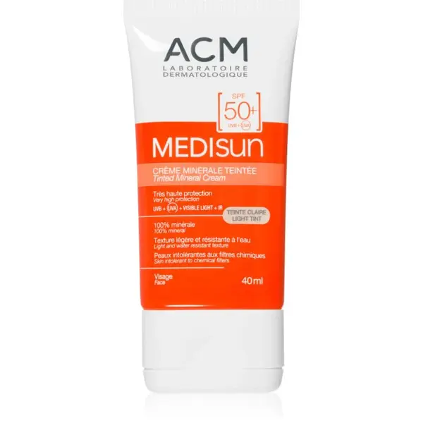 ACM Medisun minerálny hydratačný tónovací krém SPF 50+ odtieň Light Tint 40 ml