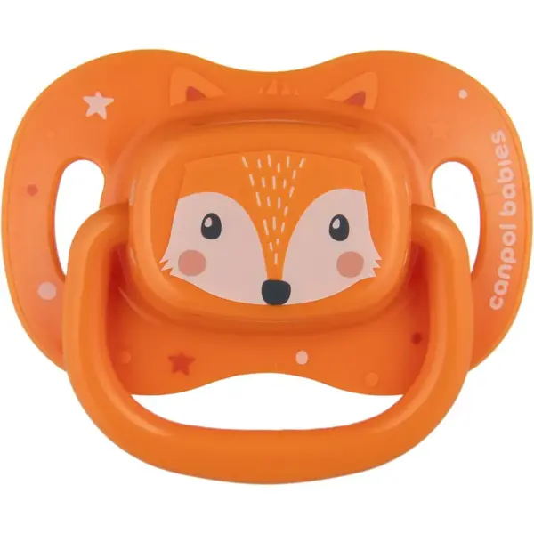 Canpol babies Cute Animals Soother 0-6m cumlík Orange 1 ks
