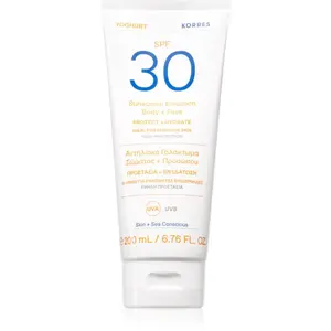 Korres Yoghurt Sunscreen opaľovacia emulzia na tvár a telo SPF 30 200 ml