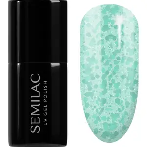 Semilac UV Hybrid Crushed_ICE gélový lak na nechty s použitím UV/LED lampy odtieň 495 Mint Glacier 7 ml