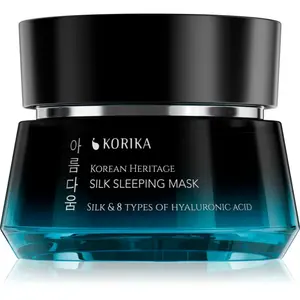 KORIKA Korean Heritage Silk & 8 Types of Hyaluronic Acid Silk Sleeping Mask hydratačná a vyživujúca pleťová maska na noc 50 ml