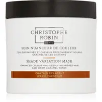 Christophe Robin Shade Variation Mask výživná krémová maska na vlasy odtieň Warm Chesnut 250 ml