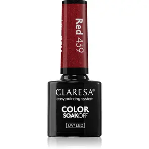 Claresa SoakOff UV/LED Color Warm Feelings gélový lak na nechty odtieň Red 439 5 g