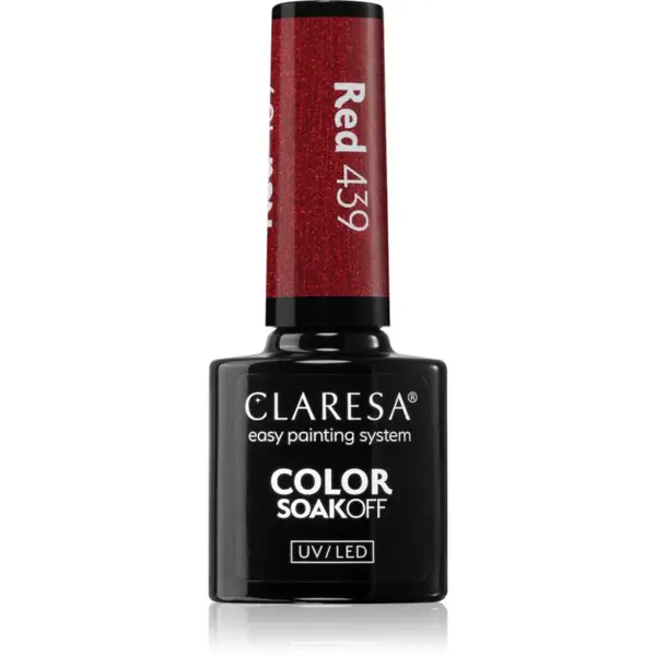 Claresa SoakOff UV/LED Color Warm Feelings gélový lak na nechty odtieň Red 439 5 g