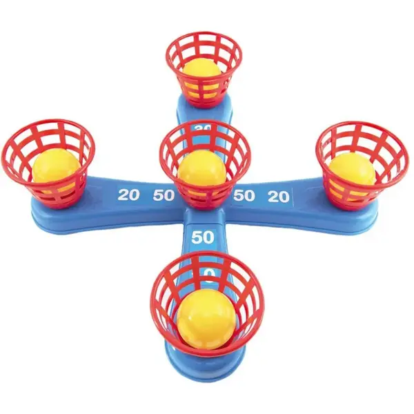 Teddies Hádzacia hra Kríž s kruhmi a míčky