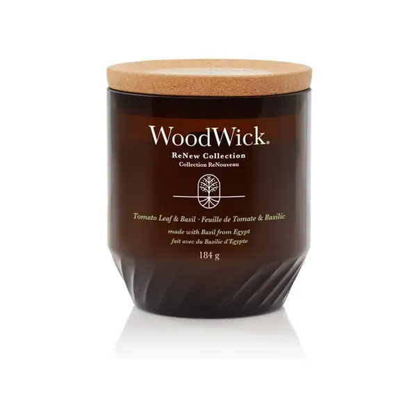 WoodWick Vonná sviečka ReNew sklo stredné Tomato Leaf & Basil 168 g