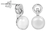 JwL Luxury Pearls Náušnice s bielou pravou perlou JL0503