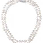 JwL Luxury Pearls Dvojitý/dvojradový náhrdelník z pravých bielych perál JL0656