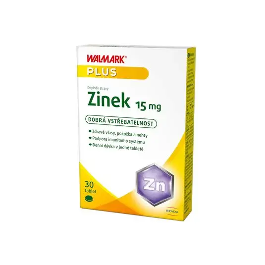 Walmark Zinek 15 mg,  organický zinek 30 tablet
