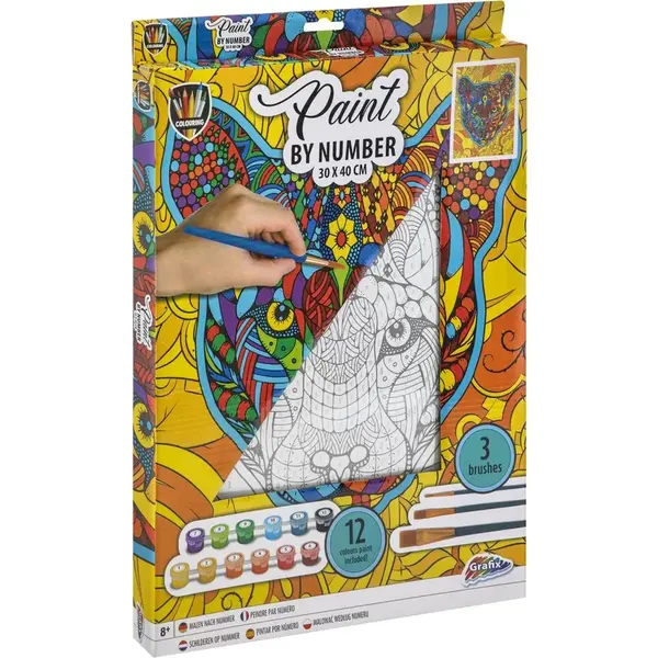 Maľovanie podľa čísel na plátno Tiger 30x40 cm