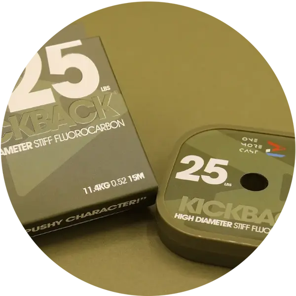 One more cast fluorocarbon kickback high diameter stiff fluorocarbon 15 m - 25 lb
