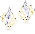 Cutie Diamonds Luxusné bicolor náušnice zo zlata s briliantmi DZ8024-R-30-00-X-R1