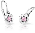 Cutie Jewellery Detské náušnice z bieleho zlata C2151-10-X-2 ružová
