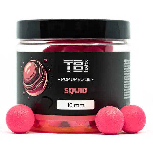 Tb baits plávajúce boilie pop-up squid + nhdc 65 g-16 mm