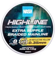 Nash splietaná šnúra highline extra supple braid uv yellow 600 m - 0,35 mm 18,14 kg
