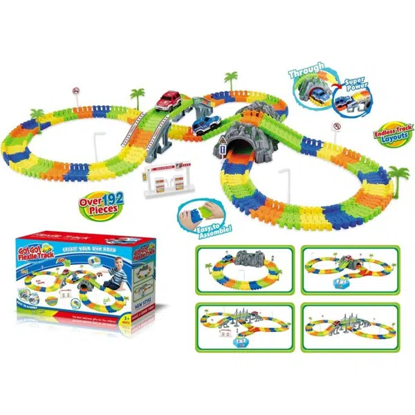 Alltoys Variabilná dráha s tunelom 144 dielov