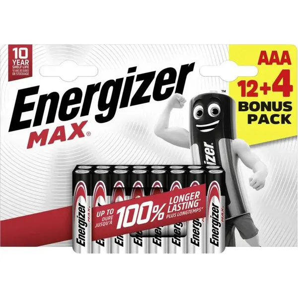 Energizer MAX AAA 12+4 zdarma