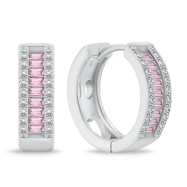 Brilio Silver Trblietavé strieborné kruhy so zirkónmi EA475WP