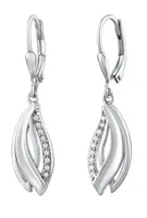 Silvego Trblietavé strieborné náušnice so zirkónmi nióbu QREE513