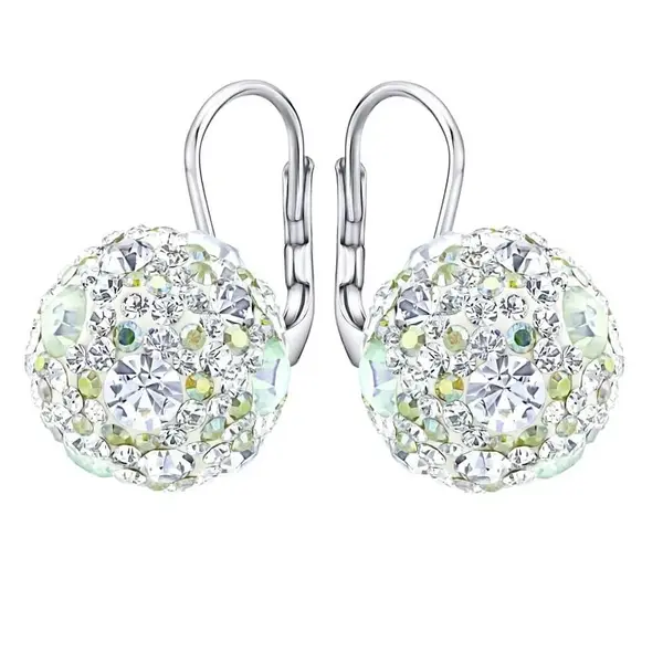 Silvego Očarujúce strieborné náušnice s trblietavými kryštálmi Swarovski SILVEGOB36120w