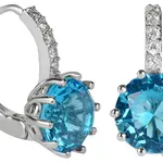 Troli Trblietavé náušnice s modrým kryštálom