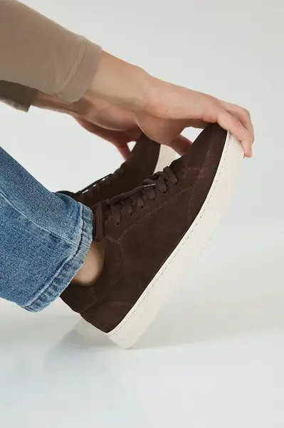 Semišové tenisky Medicine hnědá barva