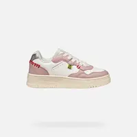 White Girls Geox Lestrella Sneakers - Girls